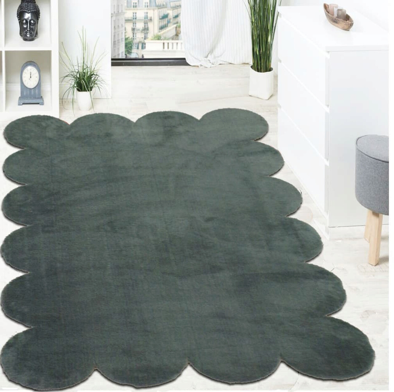 Covor, Laser Plush, 80x150 cm, Gri inchis - imagine 6